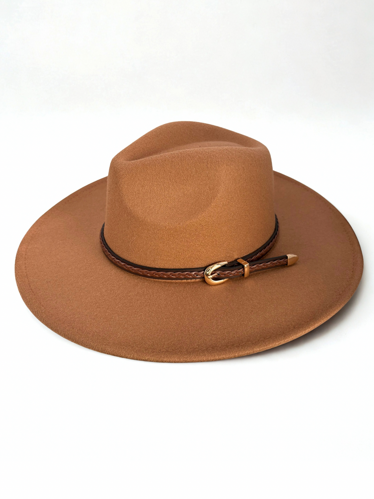 Australiano Ala Recta Trenzado - Camel / Talla Única